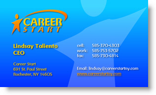 Career Start NY Company Business Card Design