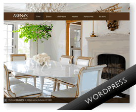 Arenas Florist WordPress website design