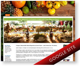 Google Sites Design for Catering Company