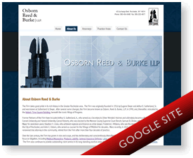 Osborn, Reed & Burke custom Google Sites design