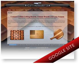 Custom Google Sites theme - cutting boards