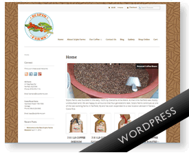 Wordpress shop for coffee farm