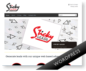 Sticky Leads WordPress site