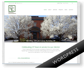 Engineering firm WordPress website